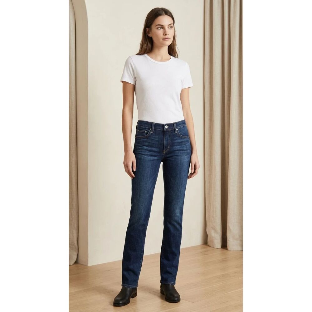 AG Adriano Goldschmied Dark indigo 30% cotton, 45% rayon, 25% polyester Sz 28R